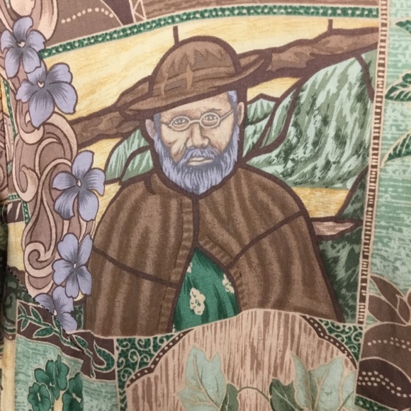 EUC RARE Tori Richard Honolulu Cotton Lawn Ruffled Hem Father Damien Dress 2XL - Picture 4 of 14